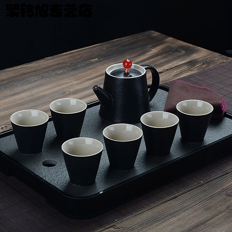 石材茶盘功夫茶具迷你长方形小托盘家用茶台储水干泡台中式简约家居日用品