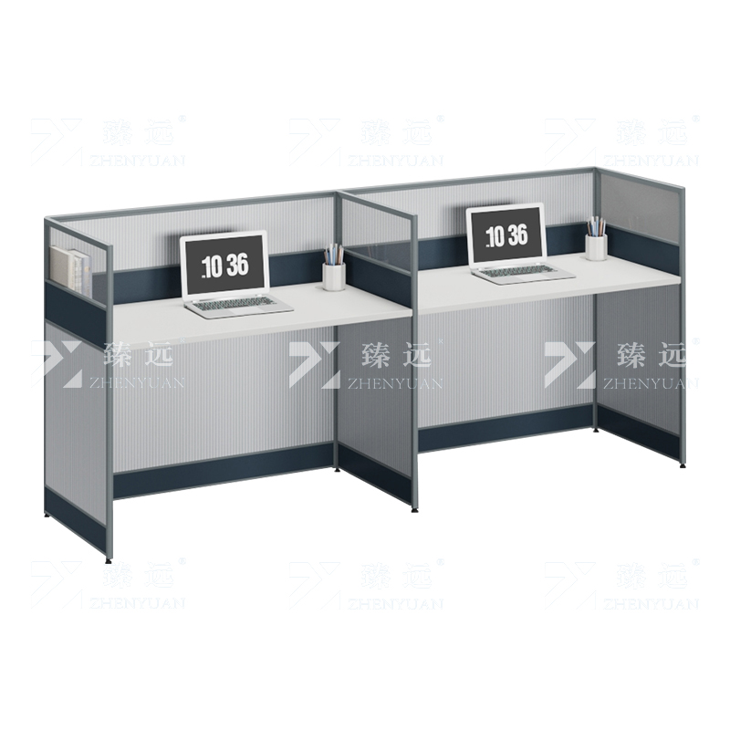 臻远 ZYGW-025职员桌办公桌屏风工作卡位直排双人位