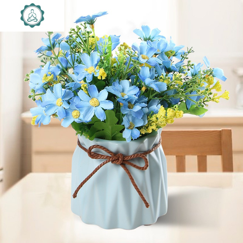 封后 Fenghou 花瓶 花艺迷你陶瓷插花瓶仿真花艺 套装简约现代家居家装饰品客厅酒柜小摆件封后纹 粉色 2束黄色跳栏 价格图片品牌报价 苏宁易购杰伦家居专营店