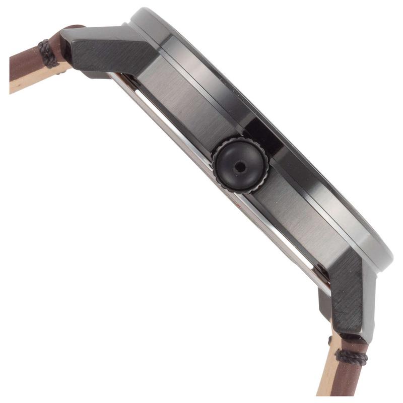 瑞士男表石英防水商务休闲皮带不锈钢男士手表高清大图