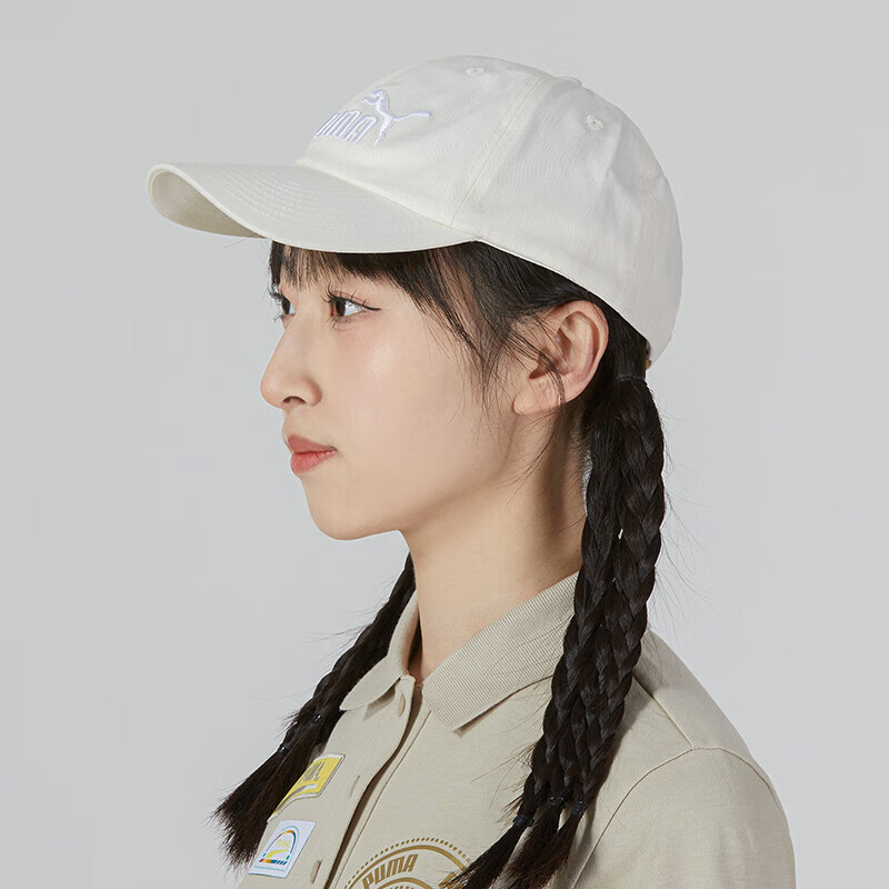彪马(Puma) 2023夏季新款男帽女帽运动帽防晒帽子网球帽情侣款鸭舌帽遮阳帽 022416-76/白色 /ADULT