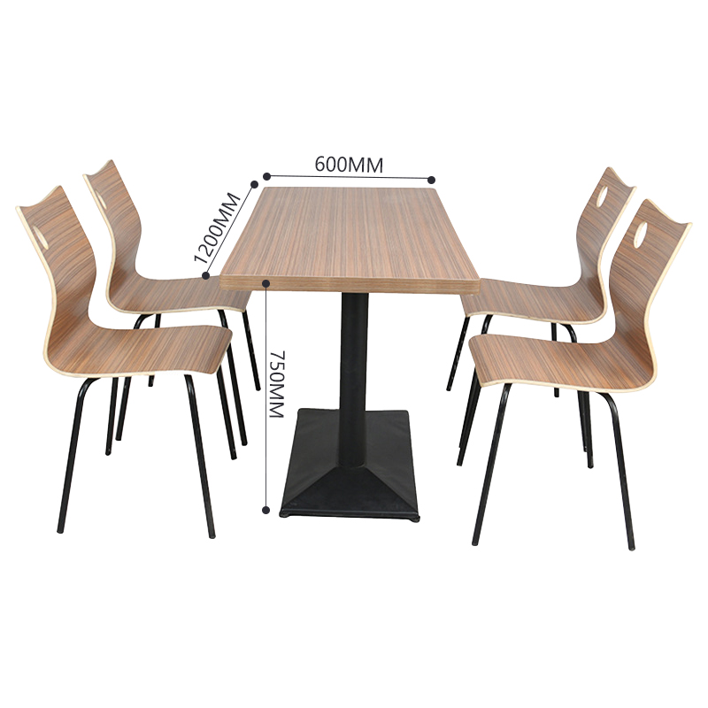 臻远ZY4040805 餐厅桌椅餐桌椅组合一桌四椅高清大图