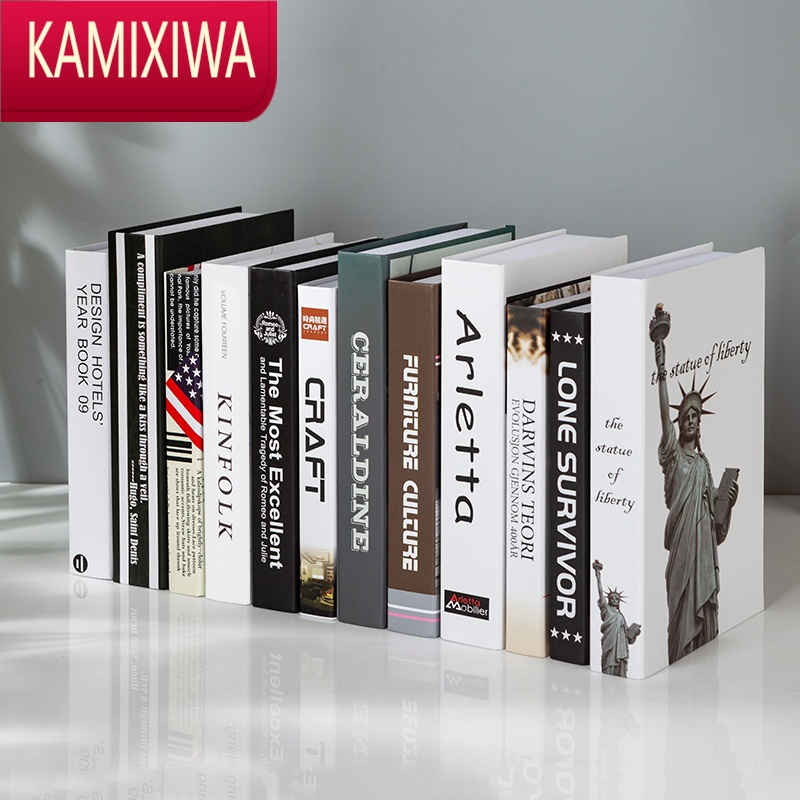 KAMIXIWA现代简约北欧假书摆件仿书书柜客厅居装饰品拍照道具创意摆设