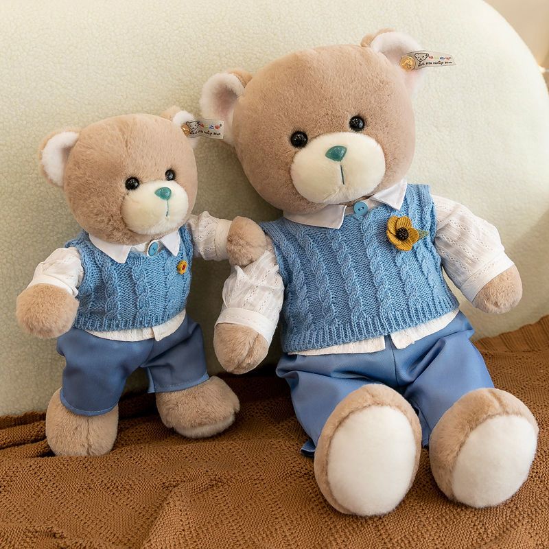 超萌情侣熊毛绒玩具抱抱熊一对泰迪小熊公仔玩偶床上抱枕女生