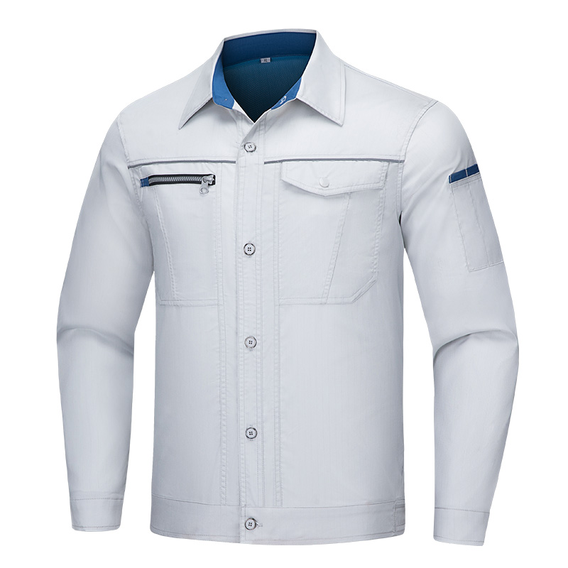 天鸣 竹纤维552#夏季长袖工作服上衣 可定制 160-195 件高清大图