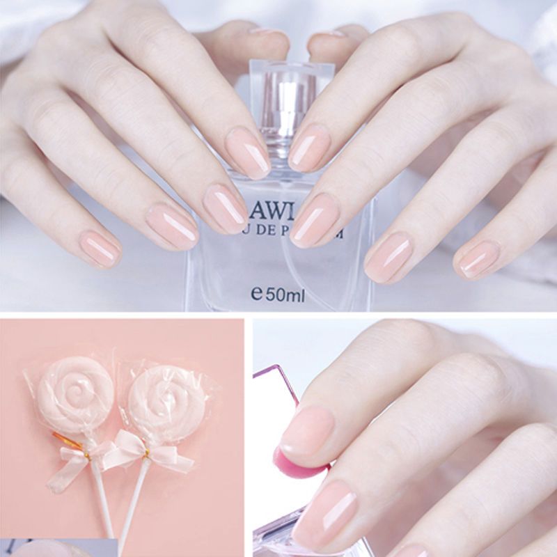 01黑色牢固指甲油不可剥裸色持久免烤酒红豆沙牛油果绿