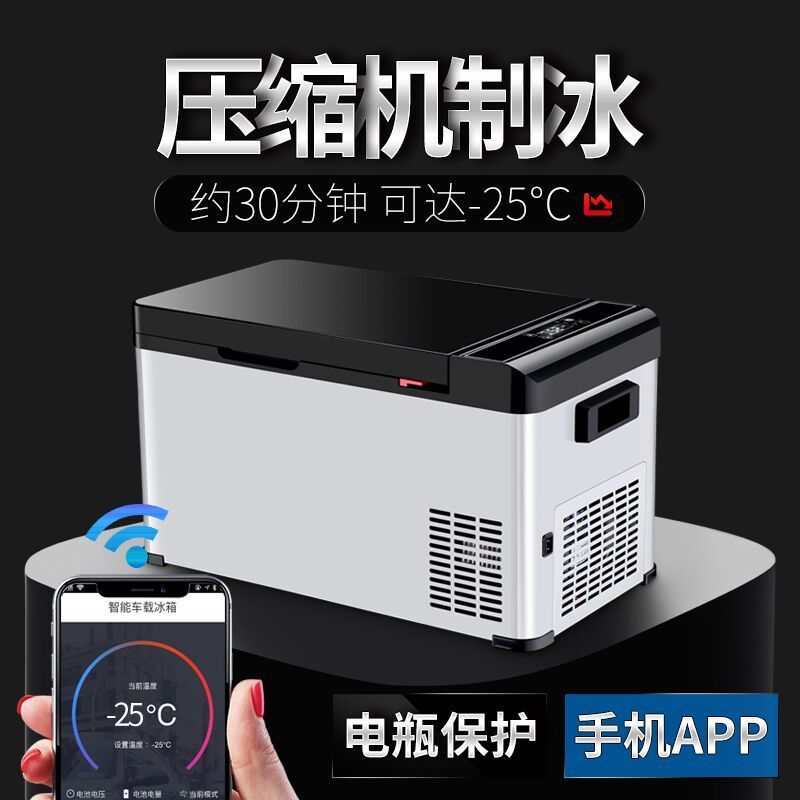 先科(SAST)FQ-18车载冰箱 迷你冰箱压缩机制冷冷冻冷藏可结冰 17.3L Q18-17L压缩机冰箱家车俩用