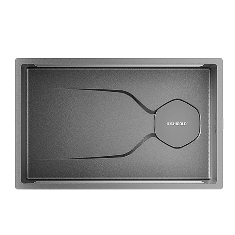 悍高厨房水槽LS1.0 pro系列952497T纳米灰石纹板.304材质.750*430*223mm
