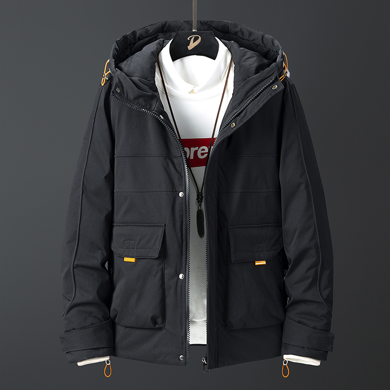 newlake冬季大码短款羽绒服男连帽宽松潮流保暖上衣冬装帅气外套潮