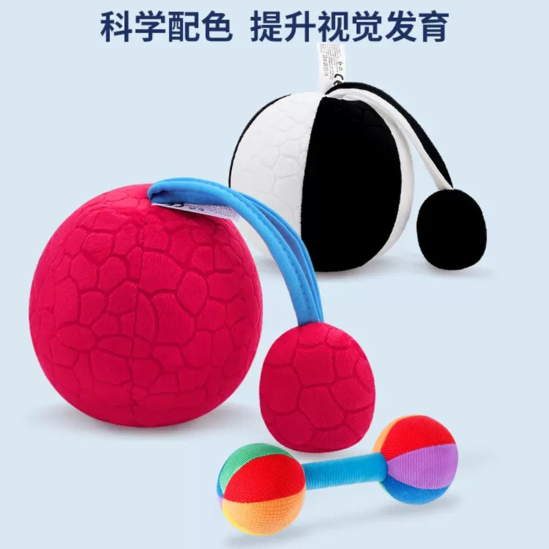 jollybaby婴儿红色球手抓球抚触球0-1岁婴儿玩具手摇铃布球1663高清大图