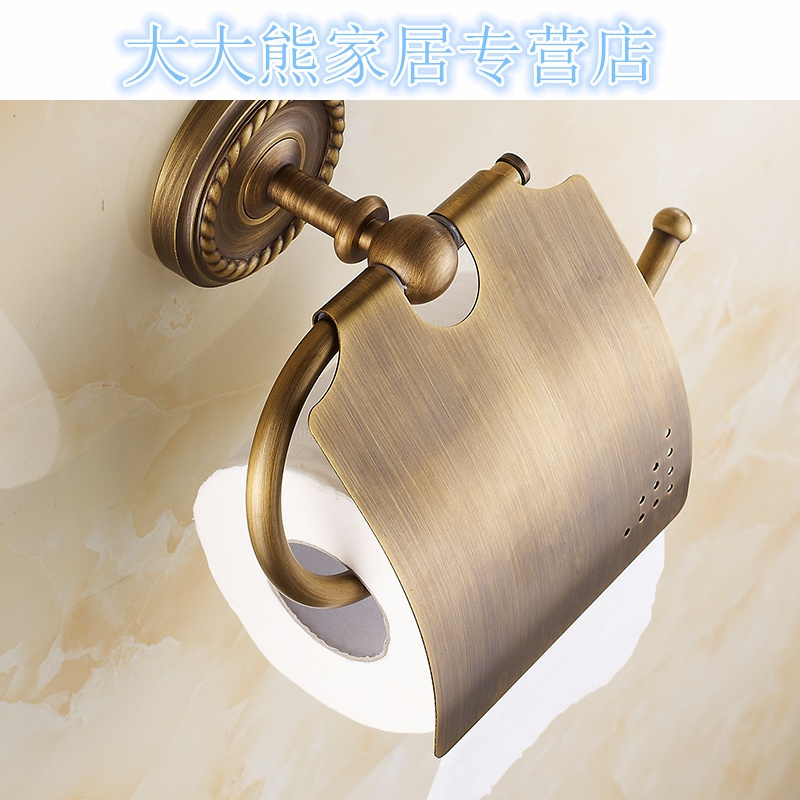 全铜仿古厕纸架 欧式厕纸盒 卷纸器 架子 卷纸器厕纸架复古纸巾架