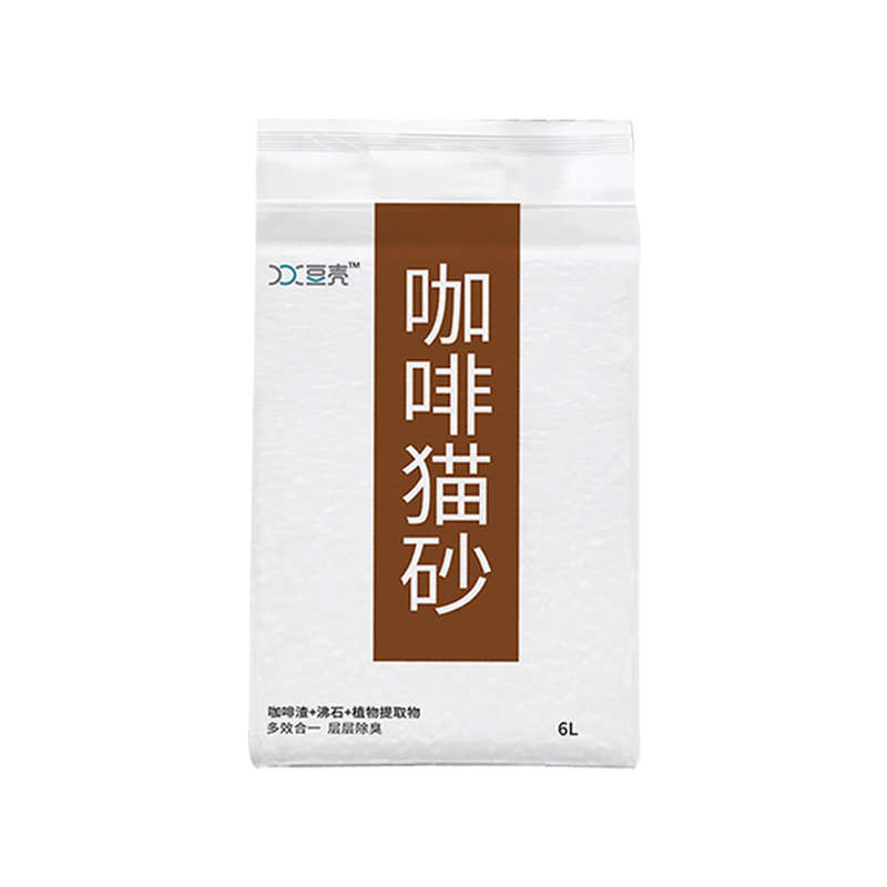 豆壳咖啡渣猫砂6L混合猫砂豆腐砂除臭无尘植物猫砂五重除臭豆腐猫砂