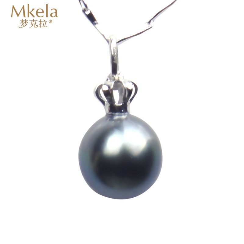 梦克拉 18K金珍珠王冠吊坠 公主桂冠高清大图