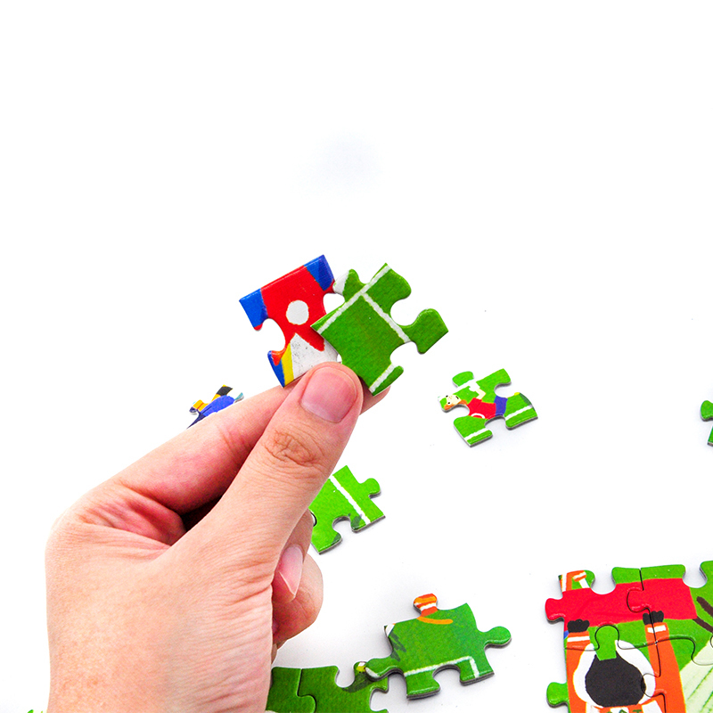 [友一个正版]邦臣拼图300片足球赛立体拼图书3-6-9岁儿童益智游戏玩具