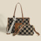 棋盘菱格单肩包新款2022秋冬托特包时尚腋下大包休闲大容量手提
