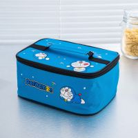 [天蓝色] 儿童便当袋手提包卡通饭盒袋子学生大小号防水保温袋加厚便当拎包