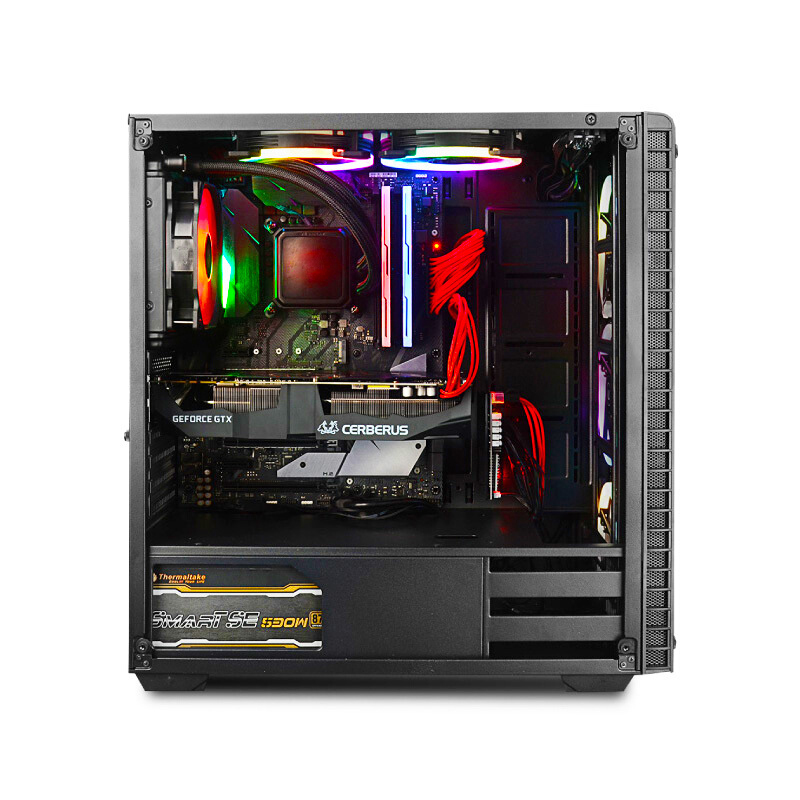 宁美国度 i5 9400F/i7 8700/1660 6G/ 24/27英寸 曲面屏 DIY水冷组装机吃鸡游戏台式电脑