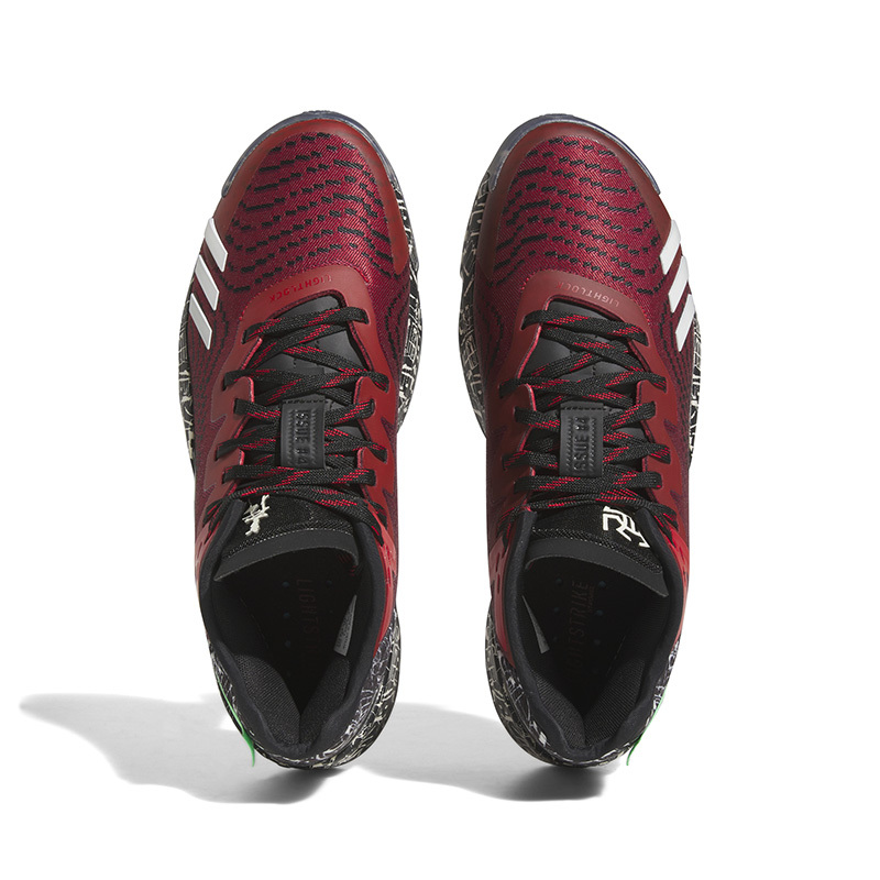 adidas D.O.N. Issue 米切尔4代签名版 轻便耐磨 低帮 篮球鞋 男女同款 红黑 IF2162
