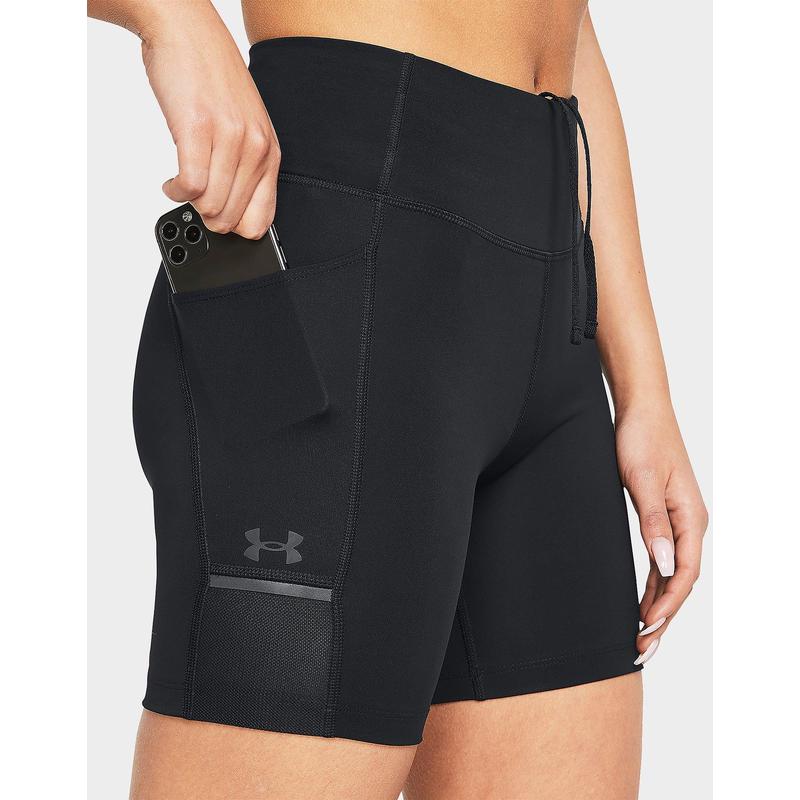 安德玛(under armour)运动短裤吸汗透气四向弹力高腰女式休闲跑步健身高清大图