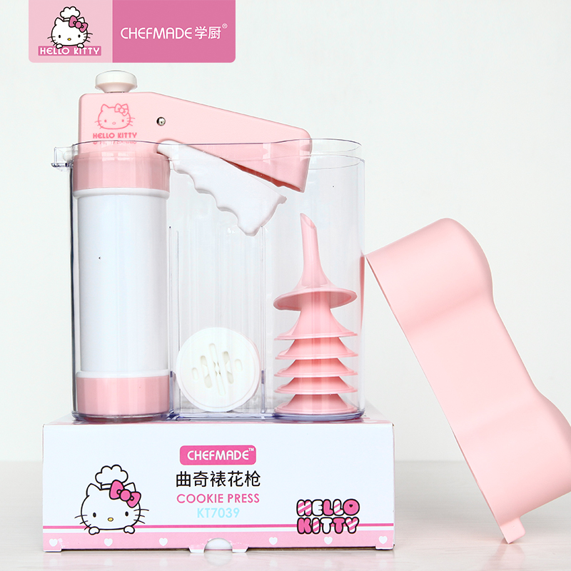 学厨CHEF MADE 烘焙工具 HELLO KITTY(凯蒂猫)正版授权 厨房工具 挤奶油曲奇饼干裱花枪 KT7039高清大图