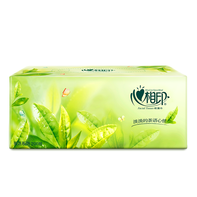 心相印 H200 面巾纸硬盒200抽盒抽（茶语）