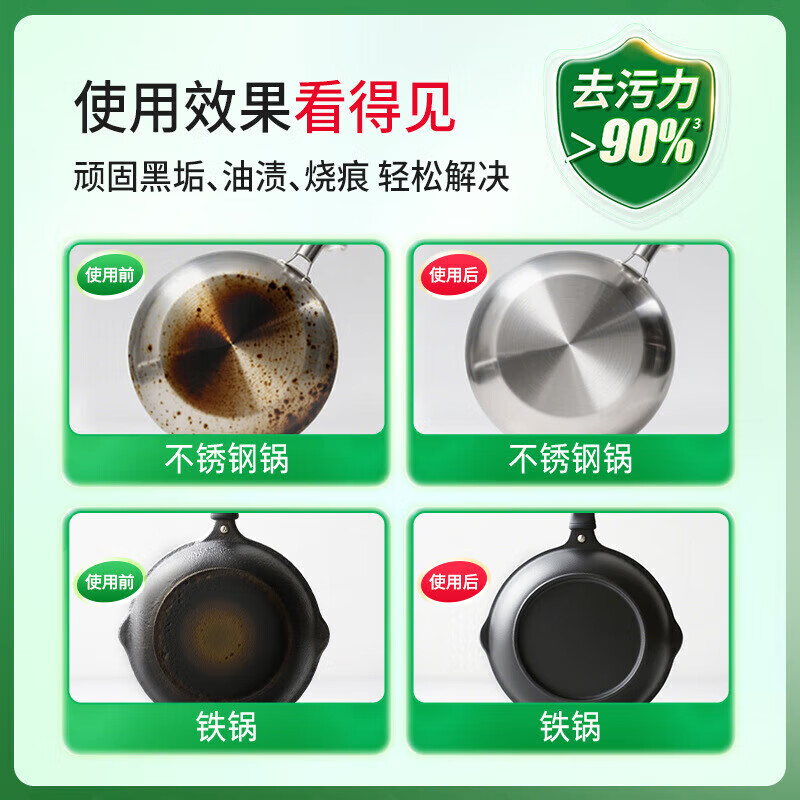 水卫士锅底净锅底黑垢清洁剂不锈钢除黑剂厨房去重油污强力除污垢270g 锅底净一瓶装含配件高清大图