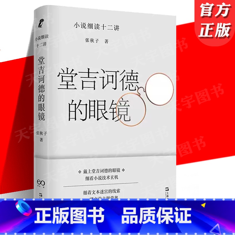 【正版】 堂吉诃德的眼镜——小说细读十二讲 张秋子著 打通专业与业余隔膜的小说课堂 文学入门指南小说解读手册文学小