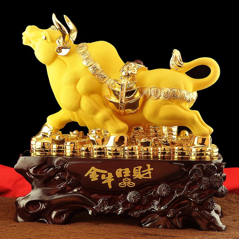 美帮汇金牛摆件生肖牛摆件办公室桌工艺装饰品店铺开业礼品高清大图
