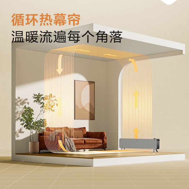 苏泊尔(SUPOR)石墨烯踢脚线取暖器家用2200W 移动地暖浴室防水电暖器片快速升温 居浴两用 SHC-L91A-22高清大图