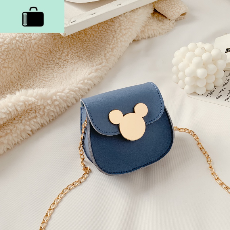 洋气女童斜挎包宝宝拜年包小女孩包包时尚小包可爱潮公主包零钱包NEW LAKE 蓝色