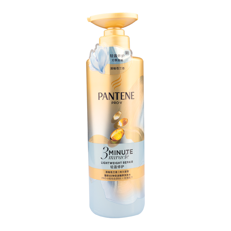 潘婷3分钟奇迹洗发水三分钟轻盈滋润蓬松清爽女清洁护发洗发露470g高清大图