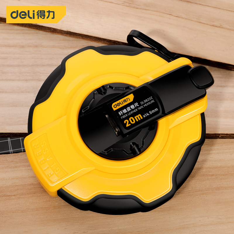 得力deli卷尺dl9850z黄色包胶纤维皮卷尺视频