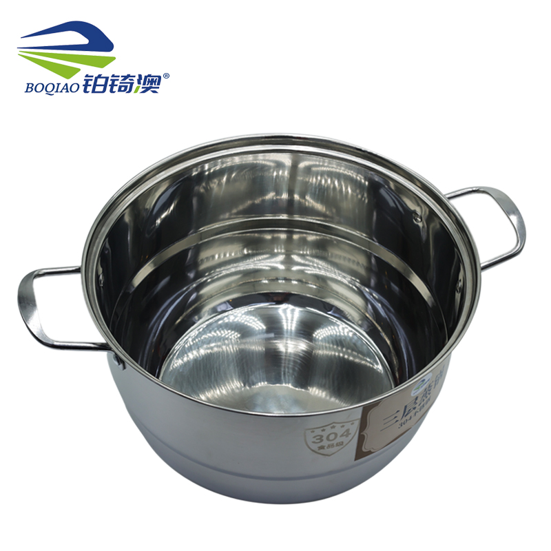 铂锜澳304不锈钢特厚三层蒸锅 30cm 3层 30cm 套高清大图