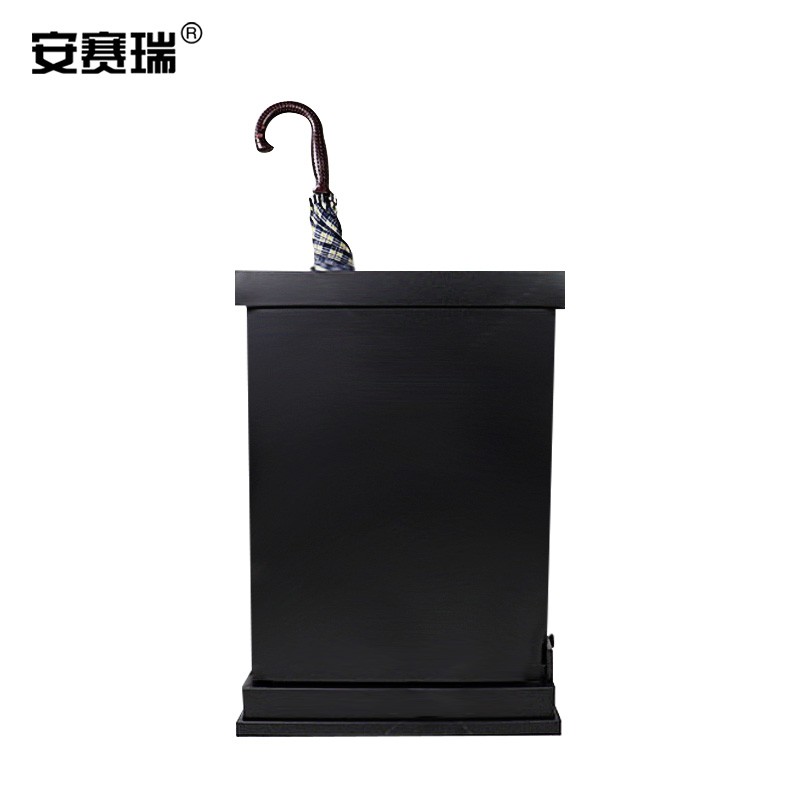 安赛瑞 存储架 雨伞桶收纳架 12孔 雨伞收纳 大堂放伞架 黑色 701005高清大图