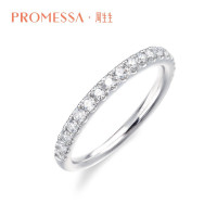 周生生PROMESSA星宇系列18K白色黄金钻石戒指女款钻戒87755R