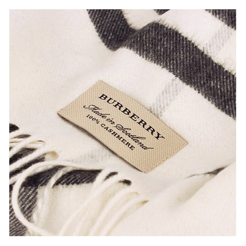 【直营】BURBERRY 博柏利 女士大号经典格纹羊绒围巾高清大图