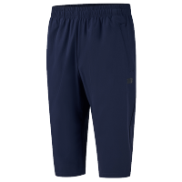 361°七分裤男新款直筒冰丝运动短裤宽松透气休闲跑步男裤裤子 S 深墨蓝