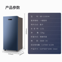 澳柯玛家用立式冷柜BD-113EVH冷冻低温时尚家用侧开门冰柜电脑控温储奶小冰箱