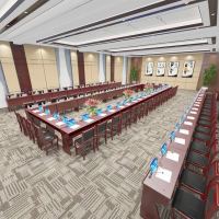 双人会议条桌 1200*400*760 油漆实木贴皮培训台接待会议长条桌(国标)
