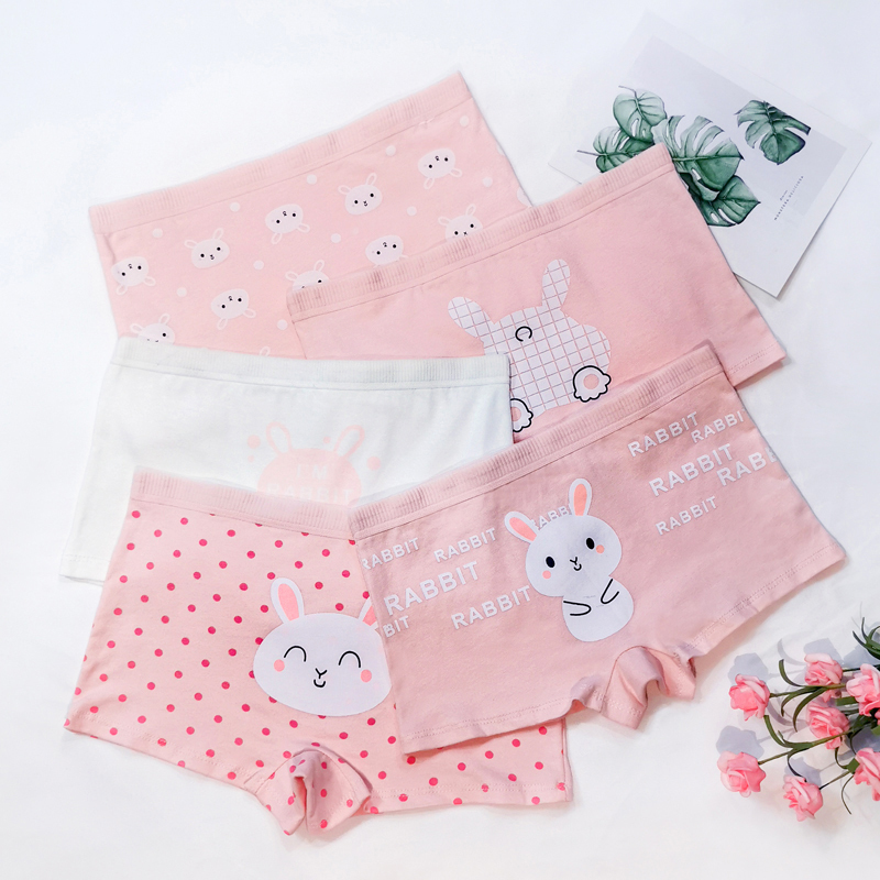 七色王国女童内裤三角棉女孩宝宝儿童8中大童9平角10短裤女12小学生