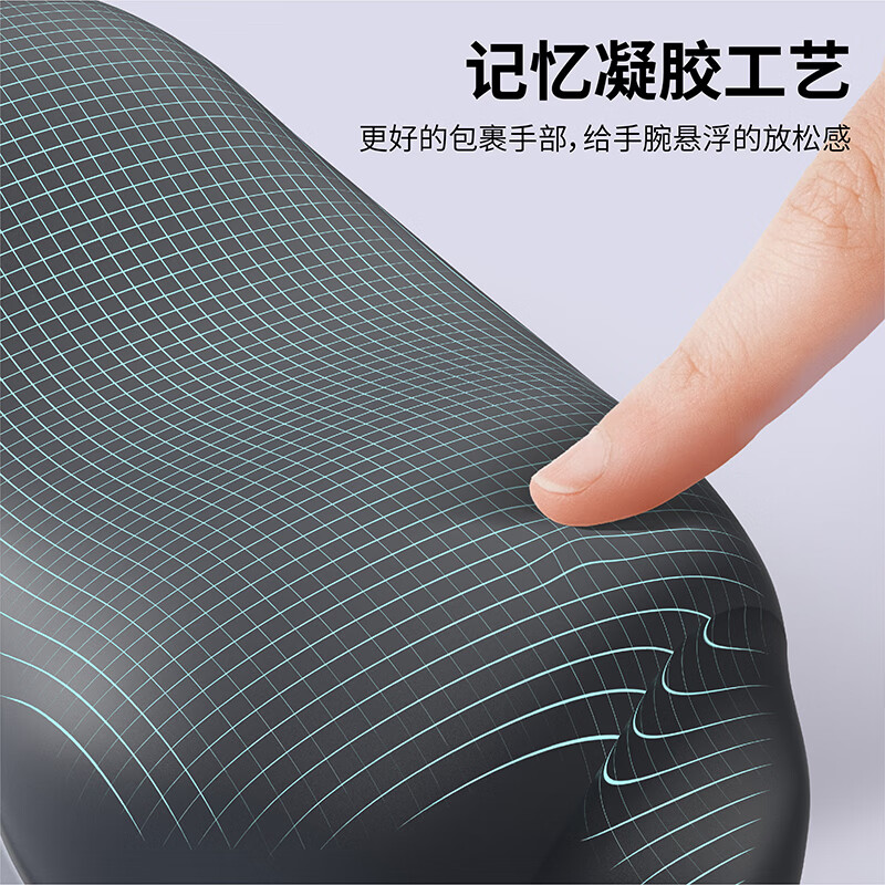 KPTE鼠标垫护腕[人体工学护腕]渐变鼠标护手腕托滑鼠垫子心形女生硅胶防滑定制 [渐变蓝黑]人体工学高清大图