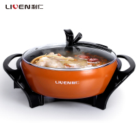 利仁(Liven)) 电火锅大功率家用大容量韩式火锅电热锅多功能炒锅不易粘电煮锅煎烤锅DHG-283A