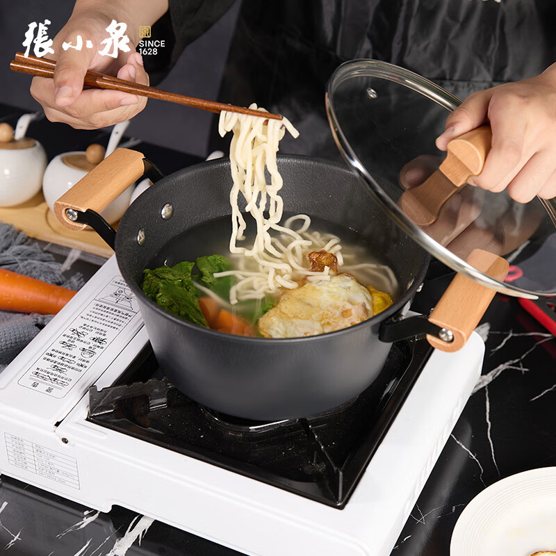 张小泉悦享精铁系列锅具套装 炒锅不粘锅家用炒菜锅无涂层 悦享精铁两件套C35780100 30cm高清大图