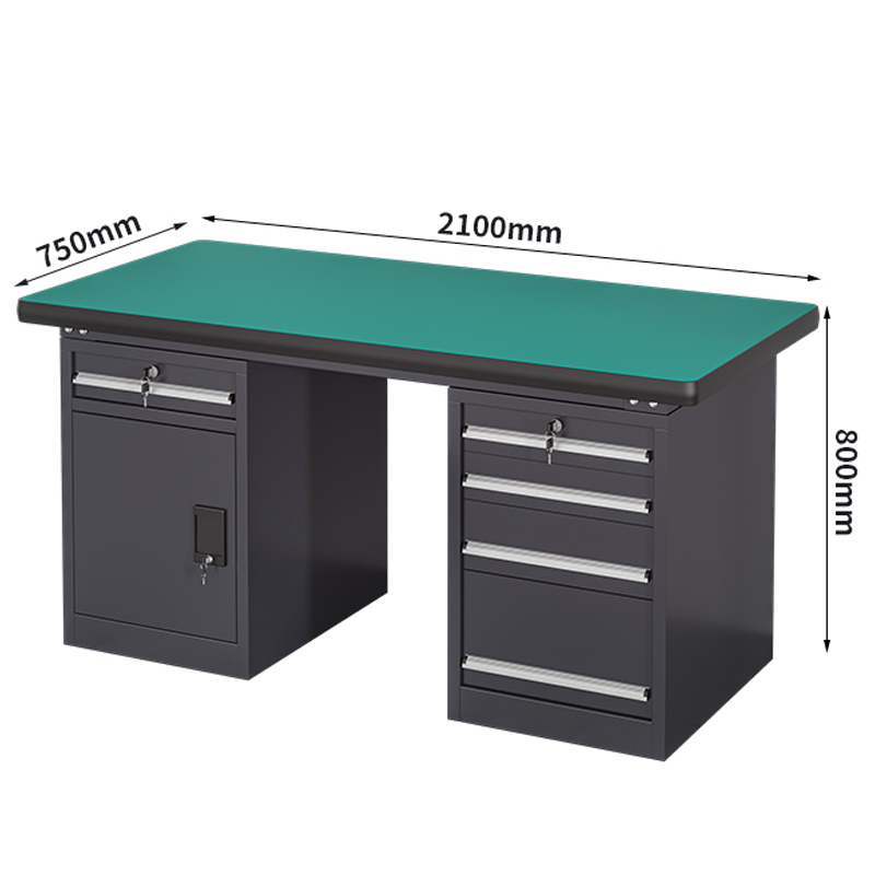 芙瑞塔防静电工作台 防静电桌子五抽一门台