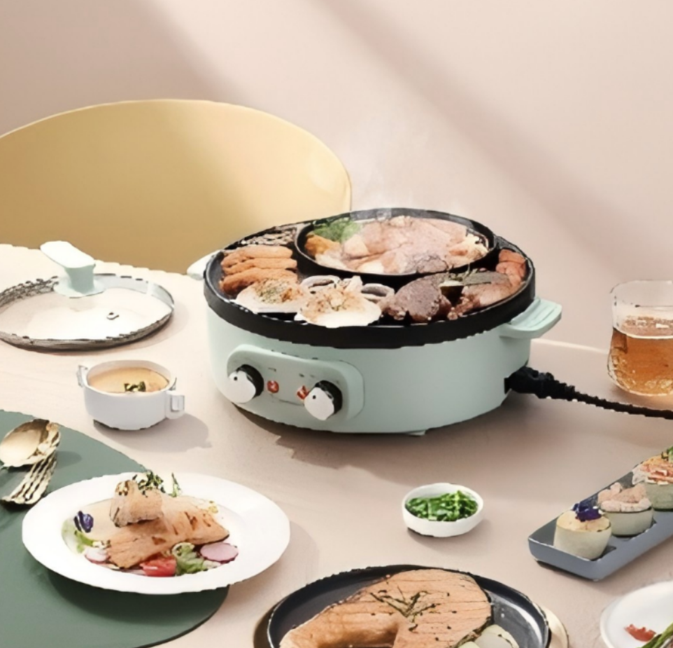 西屋(WESTINGHOUSE)-多功能涮烤一体锅-WSC-A337双重保护,高温自动跳断 漏电自动断开高清大图