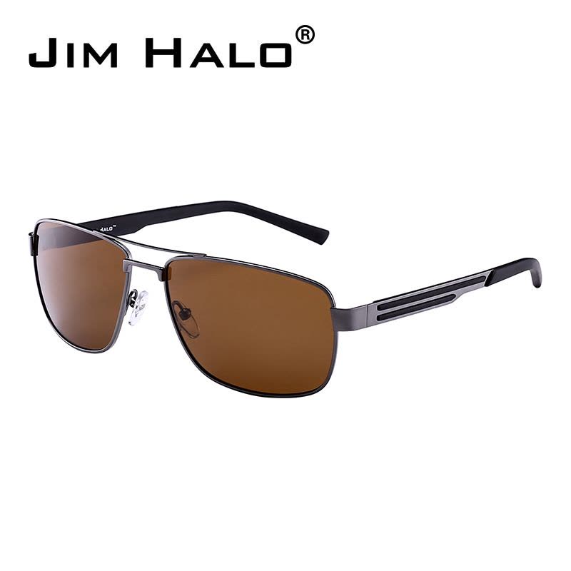 JIM HALO太阳镜偏光男士全框复古飞行员金属框墨镜开车夜视眼镜太阳镜日夜两用BAM0012图片