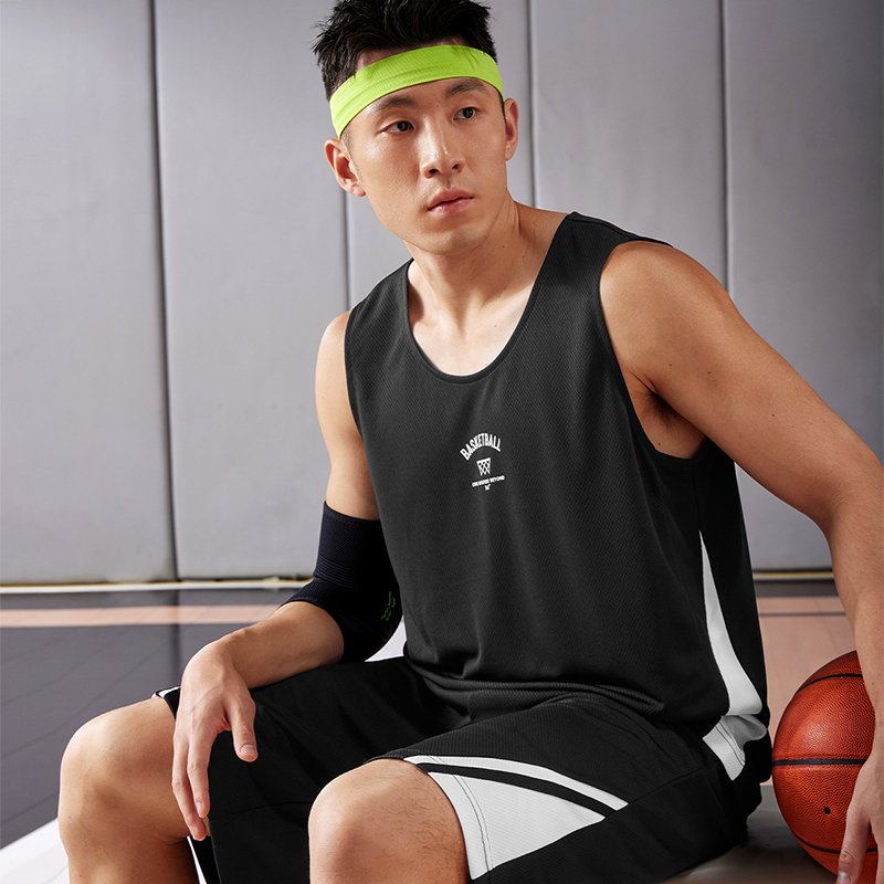 361°篮球运动套装男新款透气新款健身无袖套装宽松运动队服高清大图