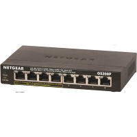 美国网件(NETGEAR)GS308P 8口千兆非网管POE交换机 4个POE供电口商用家用宿舍以太网交换机