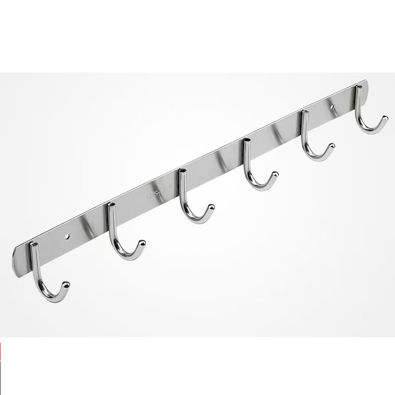 旭目竹 不锈钢挂钩衣帽钩 6钩 个高清大图