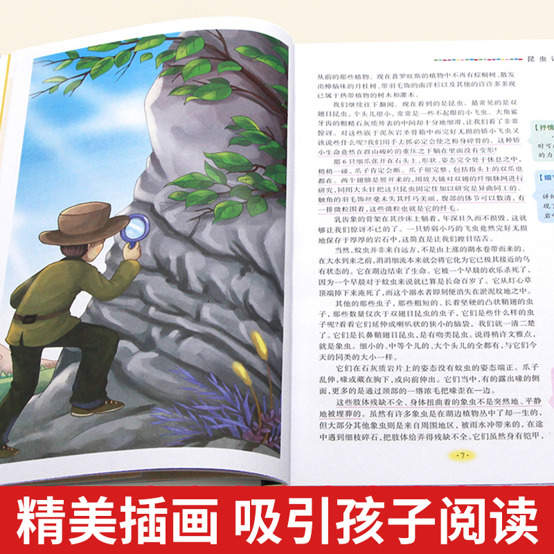 昆虫记 [正版]昆虫记法布尔人生阅读书小学生版三年级二四五年级上册青少年版阅读课外书籍快乐读书吧儿童阅读全套非注音彩绘原